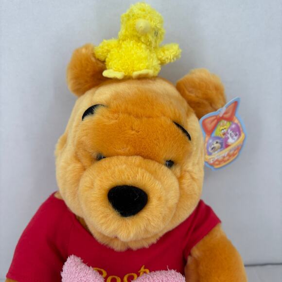 Disney Store Winnie Pooh Bear Plush Easter Egg Basket Piglet Chick 12 Inch - Picture 5 of 12